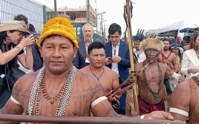 Após manifestação, lideranças Munduruku se reúnem com presidente da COP para apresentar as pautas de reivindicação